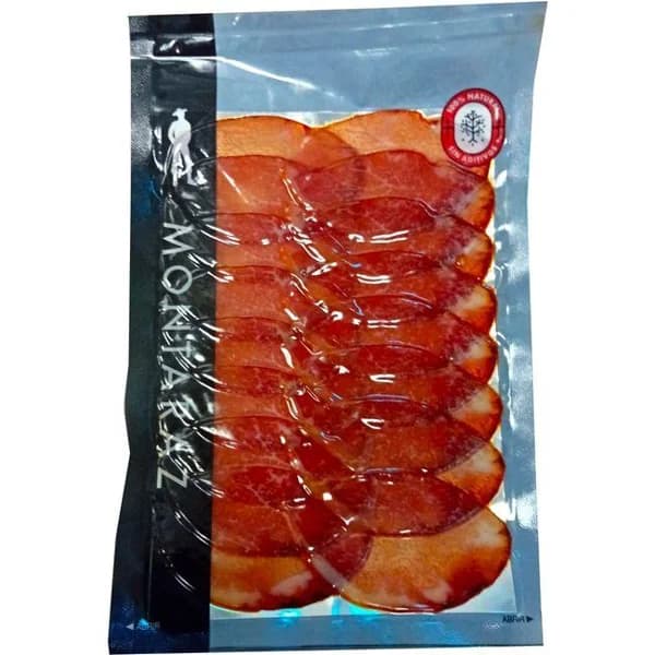 Lomo de cebo de campo ibérico 50% r ibérica MONTARAZ, sobre 80 g - 0.08 kg - Imagen del producto en Findit