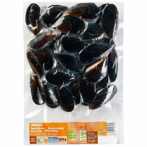 Mejillón al vapor EROSKI, bolsa 1 kg - 1 kg - Imagen del producto en Findit