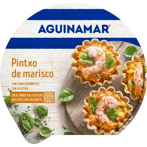 Pintxo de marisco AGUINAMAR, bandeja 180 g - 0.18 kg - Imagen del producto en Findit