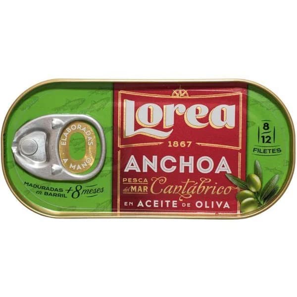Anchoa del Cantábrico en aceita de oliva LOREA, lata 30 g - 0.03 kg - Imagen del producto en Findit