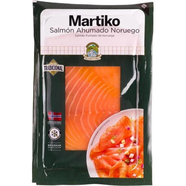 Salmón ahumado noruego tradicional MARTIKO, sobre 80 g - 0.08 kg - Imagen del producto en Findit