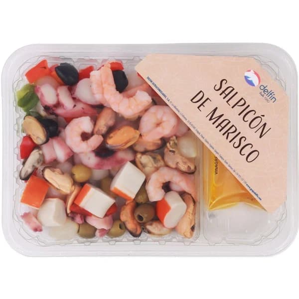 Salpicón de marisco DELFÍN, bandeja 300 g - 0.3 kg - Imagen del producto en Findit