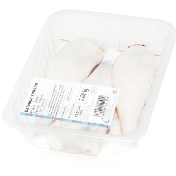 Calamar relleno, bandeja 300 g - 0.3 kg - Imagen del producto en Findit