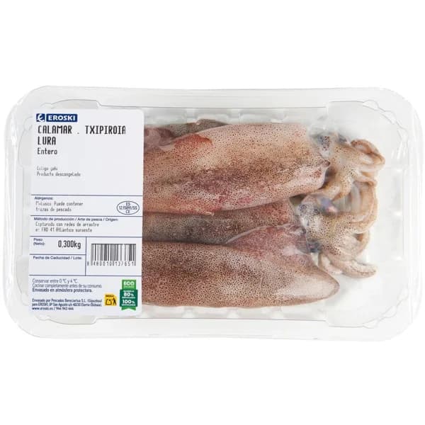 Calamar EROSKI, bandeja 300 g - 0.3 kg - Imagen del producto en Findit