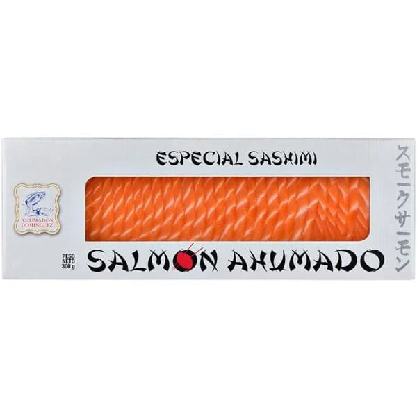 Salmón ahumado corte sashimi DOMINGUEZ, bandeja 150 g - 0.15 kg - Imagen del producto en Findit