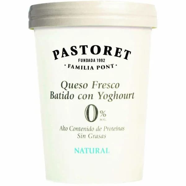 Queso fresco batido 0% PASTORET, tarrina 500 g - 0.5 kg - Imagen del producto en Findit