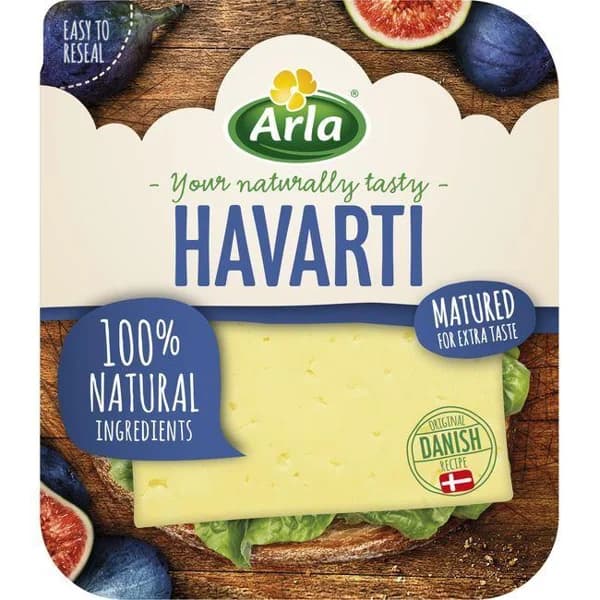 Queso Havarti Danés madurado ARLA, lonchas, bandeja 150 g - 1 ud - Imagen del producto en Findit