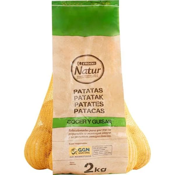 Patata para guisar EROSKI NATUR, malla 2 kg - 2 kg - Imagen del producto en Findit