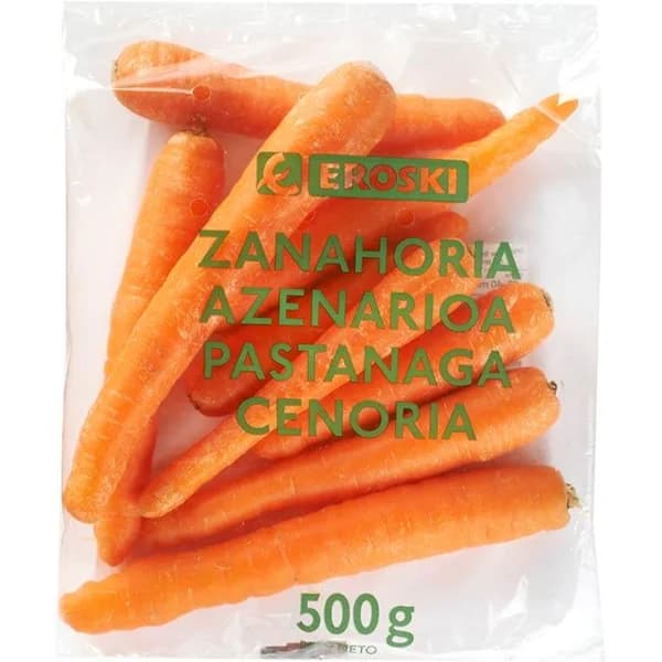 Zanahoria EROSKI, bolsa 500 g - 0.5 kg - Imagen del producto en Findit