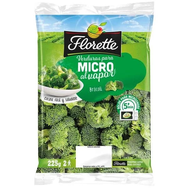 Brócoli Micro FLORETTE, bolsa 225 g - 0.23 kg - Imagen del producto en Findit