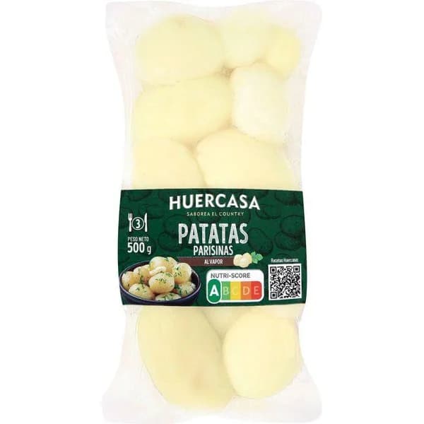 Patata cocida-pelada HUERCASA, bolsa 500 g - 0.5 kg - Imagen del producto en Findit