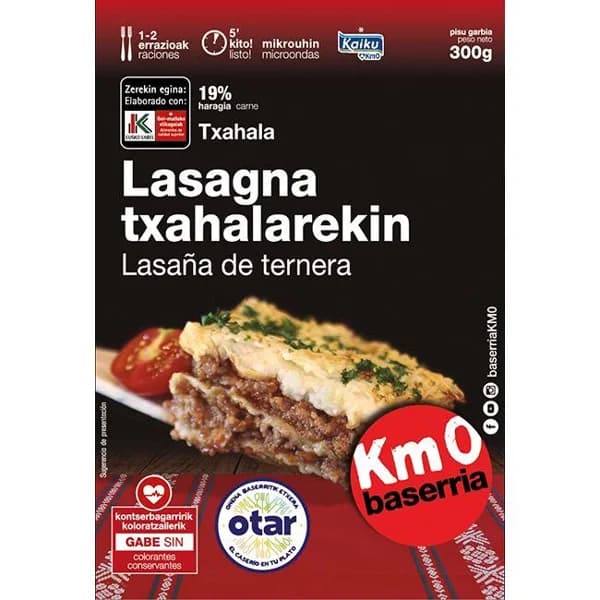 Lasagna de ternera OTAR, bandeja 300 g - 0.3 kg - Imagen del producto en Findit