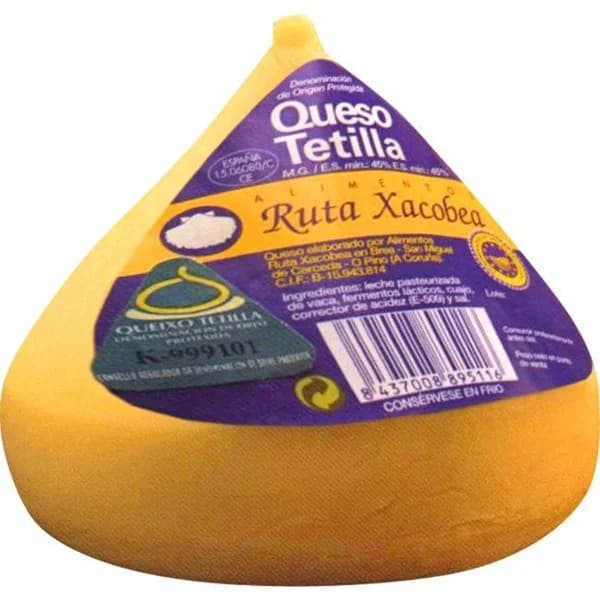 Queso D.O. Tetilla RUTA XACOBEA, pieza 650 g - 0.65 kg - Imagen del producto en Findit