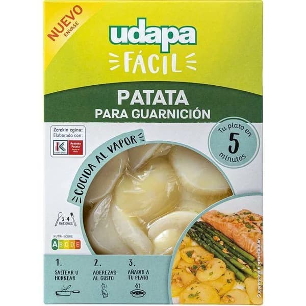 Patata panadera UDAPA FÁCIL, bandeja 450 g - 0.45 kg - Imagen del producto en Findit