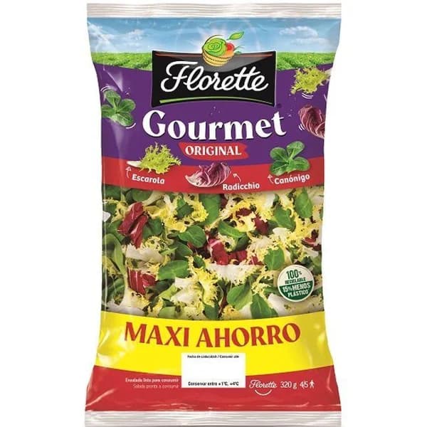 Ensalada Gourmet Maxi FLORETTE, bolsa 320 g - 0.32 kg - Imagen del producto en Findit