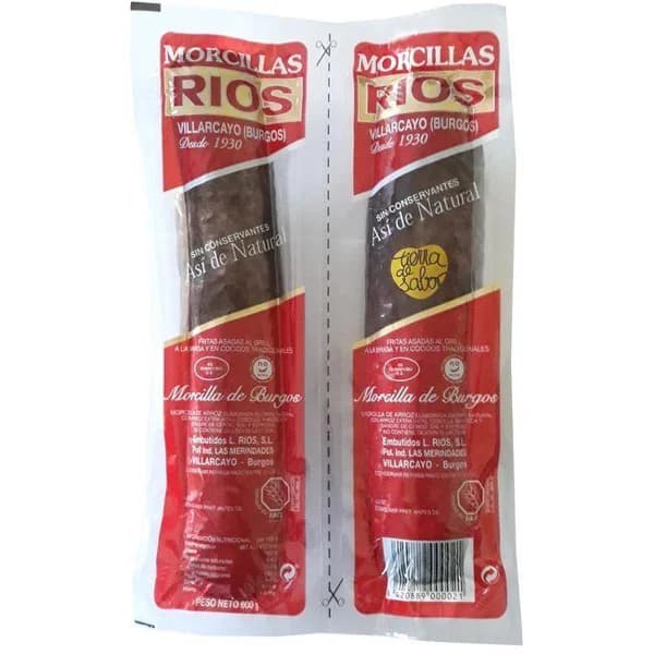 Morcilla de arroz RIOS, 2 uds., sobre aprox. 600 g - 0.6 kg - Imagen del producto en Findit