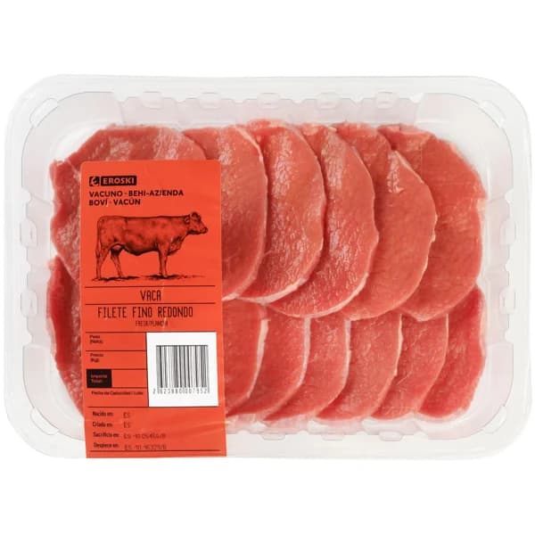 Filete de redondo de vaca, bandeja aprox. 500 g - 1 ud - Imagen del producto en Findit