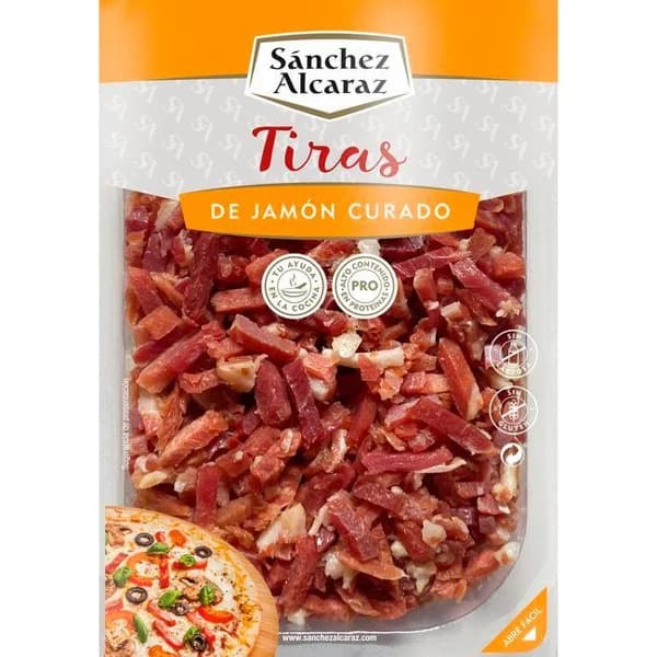 Tiras de jamón curado SANCHEZ ALCARAZ, tarrina 150 g - 0.15 kg - Imagen del producto en Findit