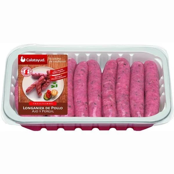Longaniza de pollo ajo-perejil CALATAYUD, bandeja 400 g - 1 ud - Imagen del producto en Findit