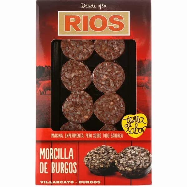 Rodajas de morcilla de Burgos RIOS, bandeja 220 g - 1 ud - Imagen del producto en Findit