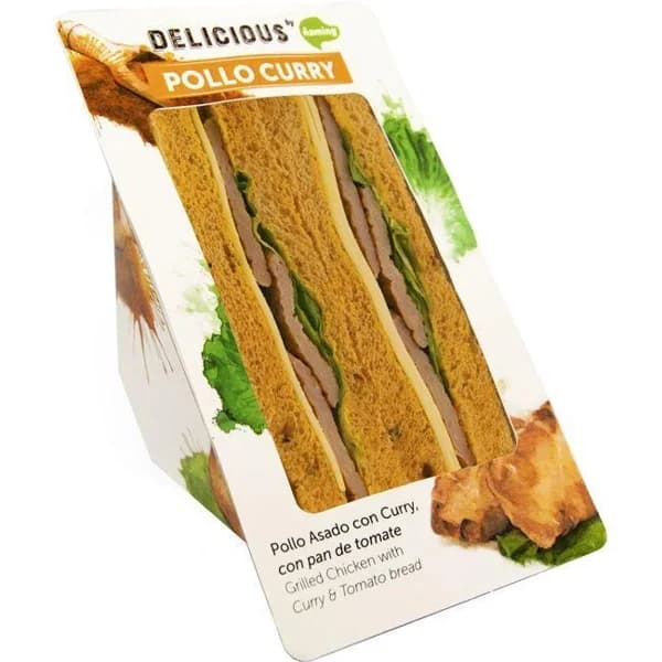 Sandwich de pollo al curry ÑAMING, 1 ud., 205 g - 0.2 kg - Imagen del producto en Findit