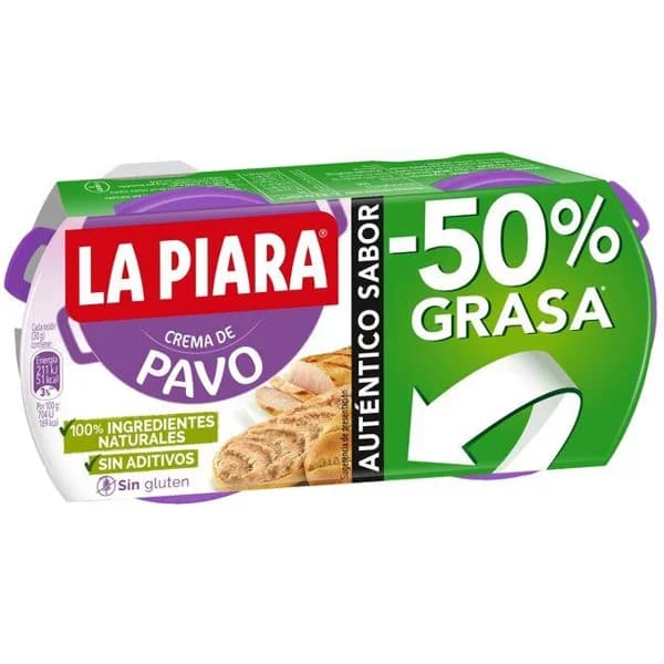 Paté de pavo LA PIARA, pack 2x75 g - 1 ud - Imagen del producto en Findit