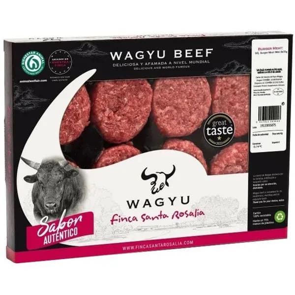 Mini hamburguesa Wagyu SANTA ROSALÍA, 8 uds, bandeja 280 g - 1 ud - Imagen del producto en Findit