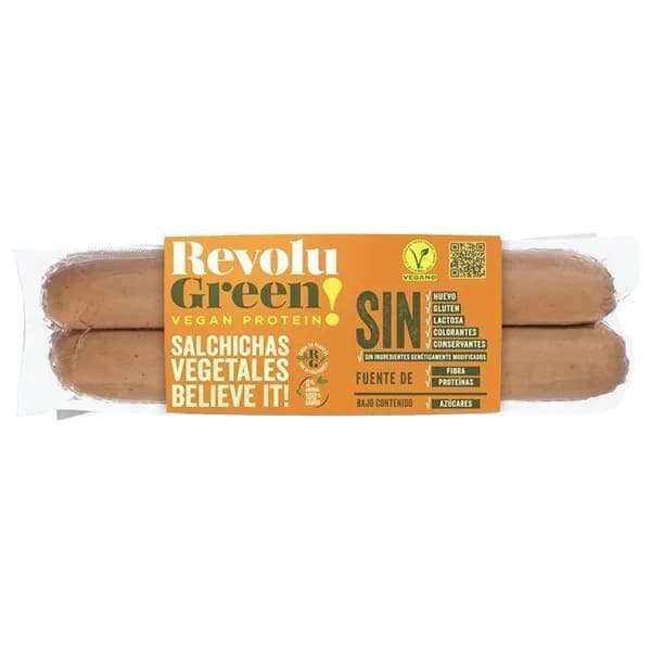 Salchichas veganas REVOLU GREEN, sobre 170 g - 0.17 kg - Imagen del producto en Findit