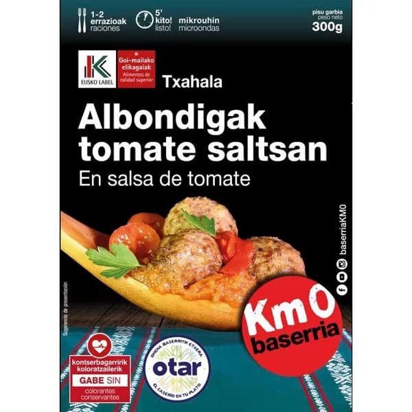 Albóndigas salsa tomate OTAR, bandeja 300 g - 0.3 kg - Imagen del producto en Findit