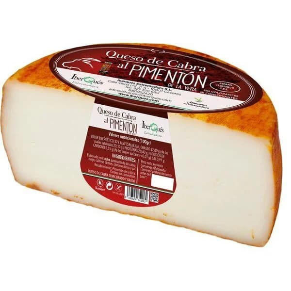Queso de cabra pimentón IBERQUES El Extremeño, cuña 450 g - 0.45 kg - Imagen del producto en Findit