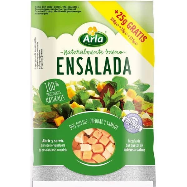 Queso en dados para ensalada ARLA FINELLO, bolsa 175 g - 0.18 kg - Imagen del producto en Findit