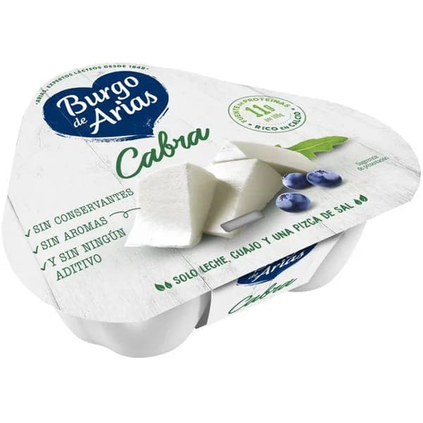 Queso fresco de cabra BURGO DE ARIAS, pack 3x70 g - 0.21 kg - Imagen del producto en Findit