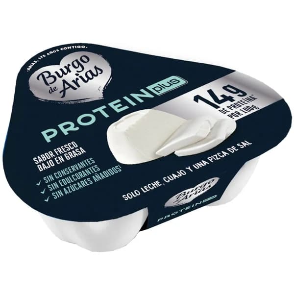 Queso fresco mini protein plus BURGO DE ARIAS, pack 3x70 g - 0.21 kg - Imagen del producto en Findit
