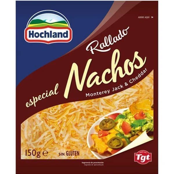 Queso rallado para nachos HOCHLAND, bolsa 150 g - 0.15 kg - Imagen del producto en Findit