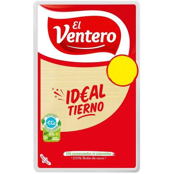 Queso tierno EL VENTERO, lonchas, bandeja 80 g - 1 ud - Imagen del producto en Findit