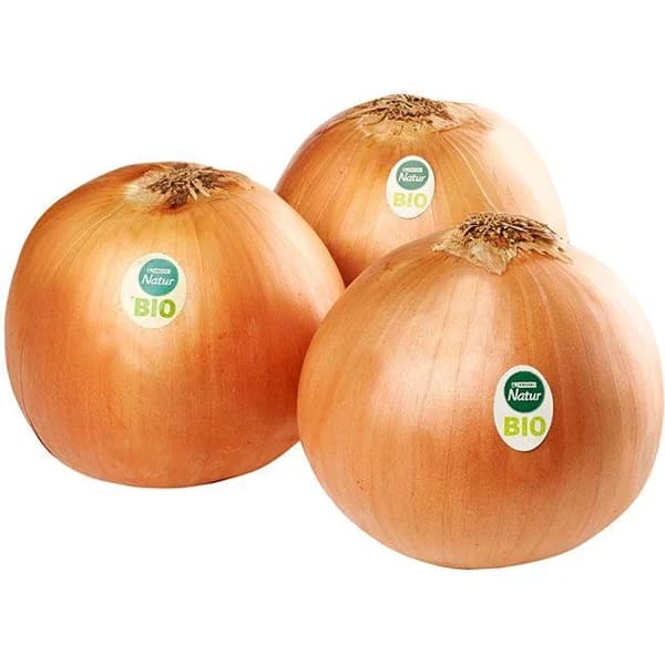 Cebolla ecológica EROSKI NATUR BIO, al peso, compra mínima 500 g - 1 ud - Imagen del producto en Findit