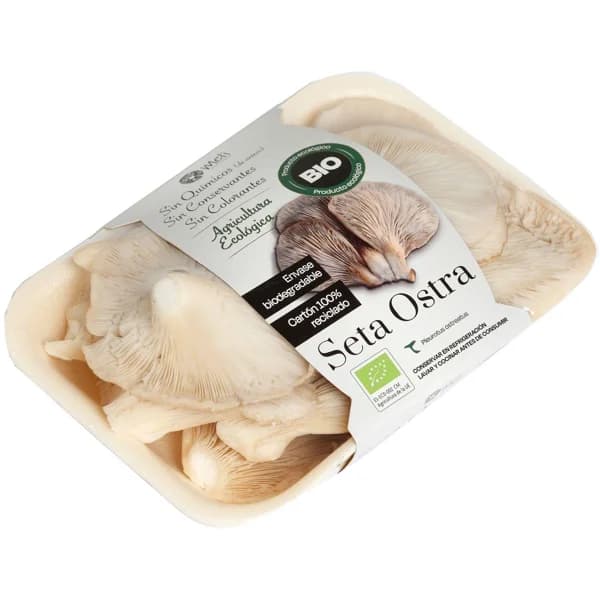 Seta ostra ecológica, bandeja 200 g - 0.2 kg - Imagen del producto en Findit