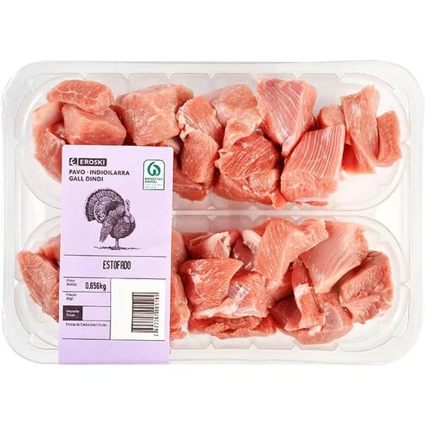 Estofado de pavo EROSKI, bandeja aprox. 460 g - 0.46 kg - Imagen del producto en Findit