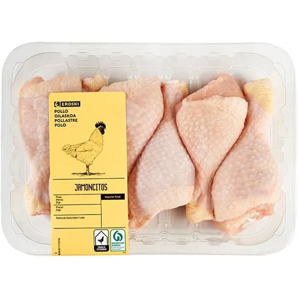 Jamoncitos de pollo EROSKI, 6-9 uds, bandeja peso aprox. 950 g - 1 ud - Imagen del producto en Findit