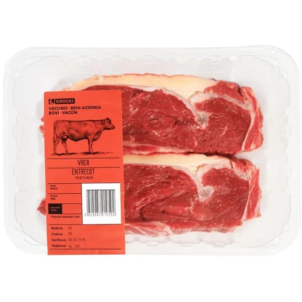 Entrecot de vaca, bandeja aprox. 800 g - 1 ud - Imagen del producto en Findit