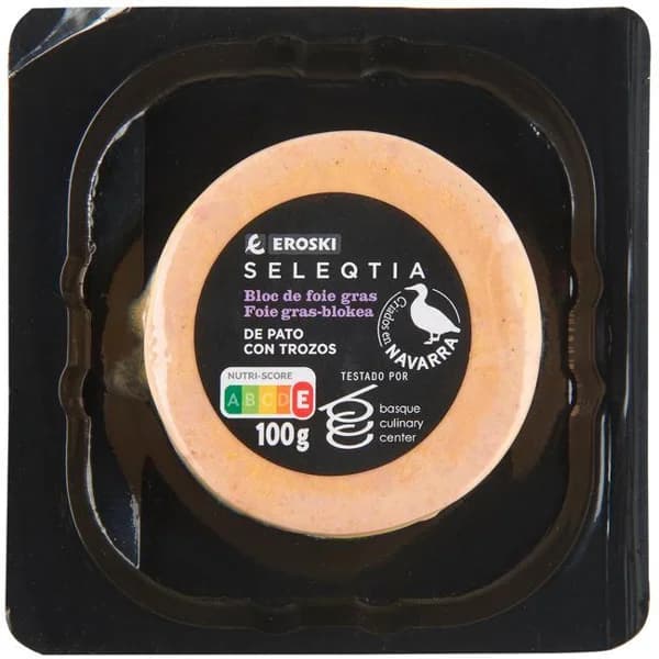 Medallón de Foie EROSKI SELEQTIA, blister 100 g - 0.1 kg - Imagen del producto en Findit