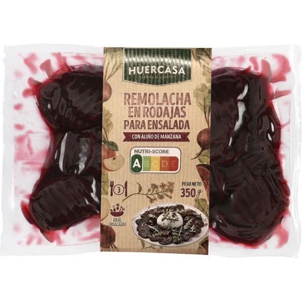 Remolacha en rodajas HUERCASA, bandeja 350 g - 0.35 kg - Imagen del producto en Findit