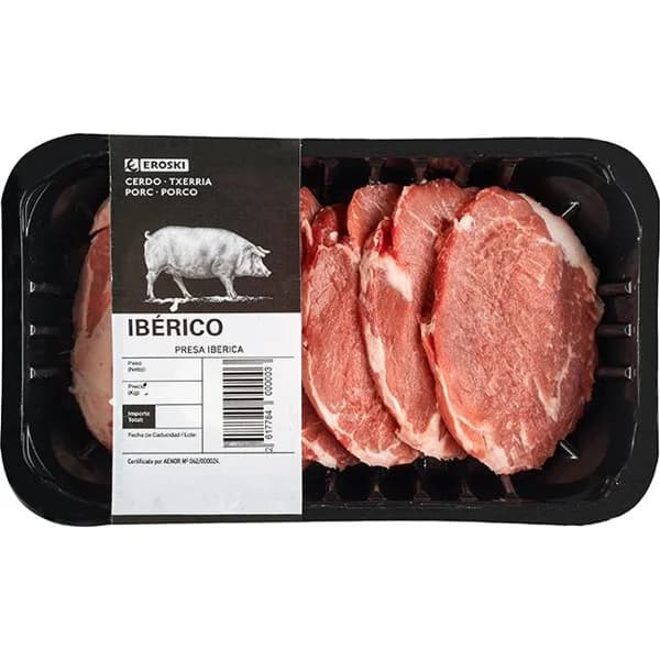 Presa ibérica EROSKI, bandeja aprox. 250 g - 1 ud - Imagen del producto en Findit