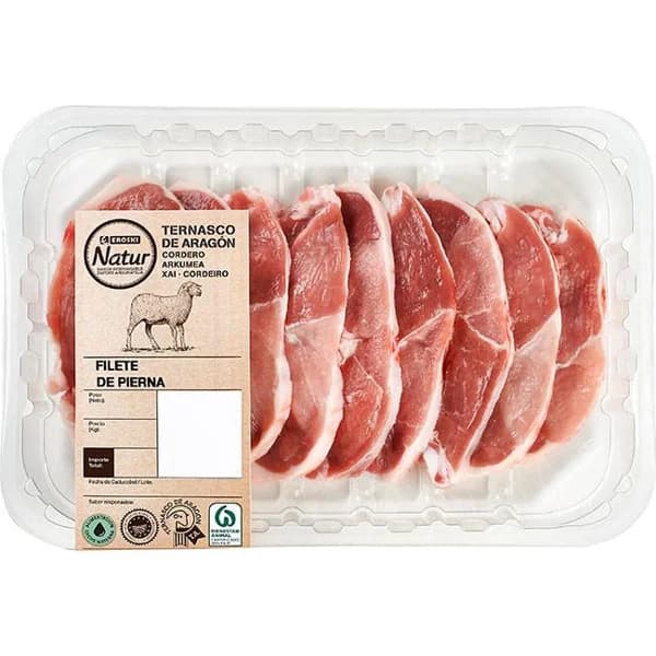 Filete de cordero Ternasco de Aragón E.Natur, bandeja aprox. 400 g - 1 ud - Imagen del producto en Findit