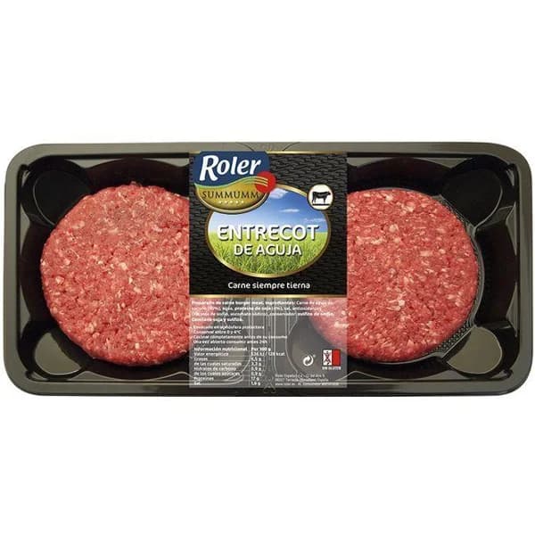 Hamburguesa de entrecot ROLER, 2 uds., bandeja 240 g - 0.24 kg - Imagen del producto en Findit