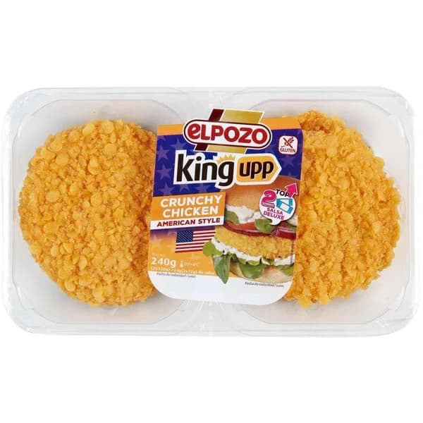 Burger crunchy chicken ELPOZO KING, bandeja 240 g - 1 ud - Imagen del producto en Findit