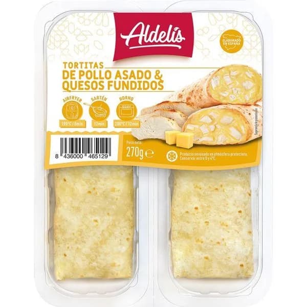 Tortita de pollo con queso ALDELIS, bandeja 270 g - 1 ud - Imagen del producto en Findit
