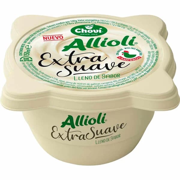 Allioli extra suave CHOVI, tarrina 150 ml - 1 ud - Imagen del producto en Findit