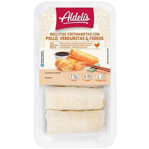 Rollitos vietnamita ALDELIS, bandeja 288 g - 1 ud - Imagen del producto en Findit