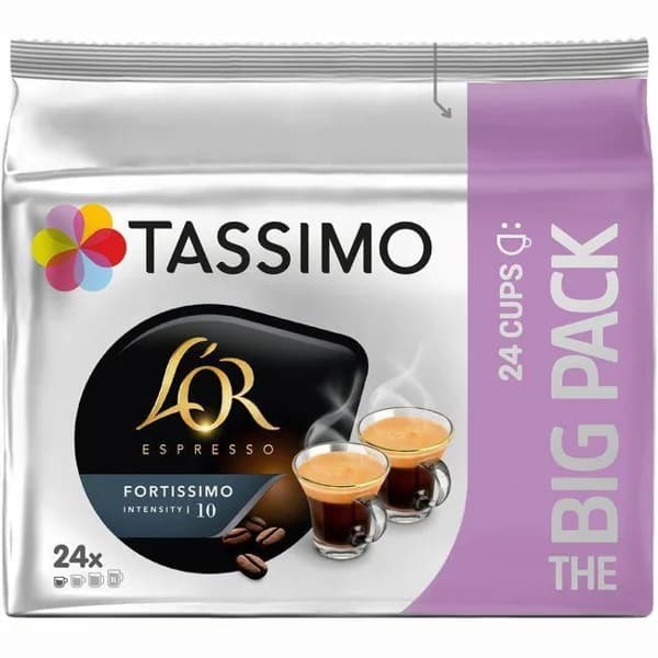Café expresso Fortissimo TASSIMO L'OR, paquete 24 uds - 24 ud - Imagen del producto en Findit